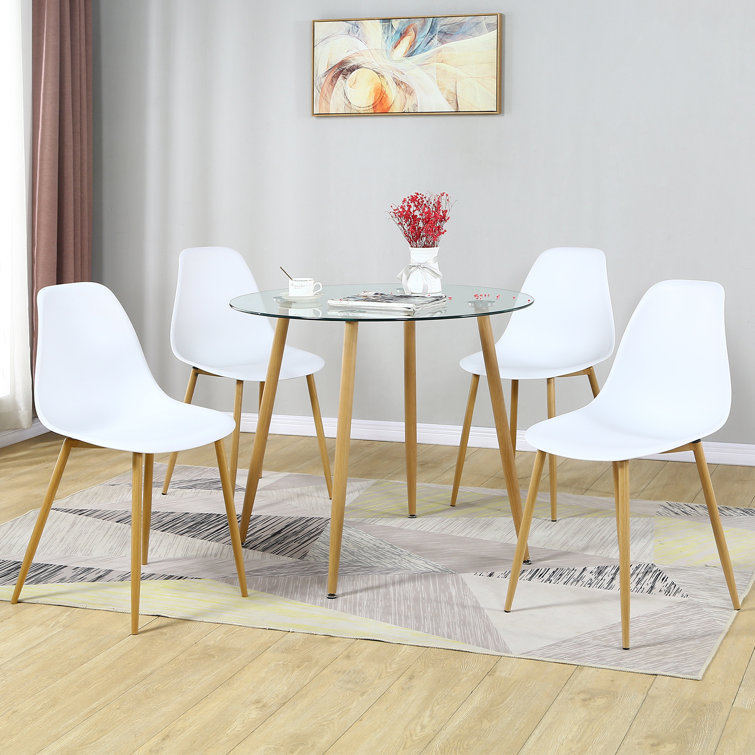 Hygena amparo space saving 2025 dining table & 4 chairs